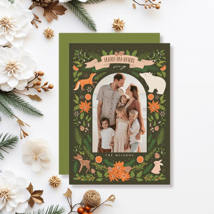 Cartes Pour Fêtes Annuelles Ciel et nature Chanter Bois Animaux 2Photo