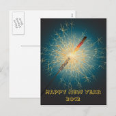 Cartes Pour Fêtes Annuelles cierge magique (Devant / Derrière)