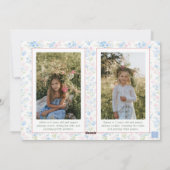 Cartes Pour Fêtes Annuelles Cimetière de Monogramme de Noël des papillons Prep (Dos)