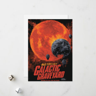 Cartes Pour Fêtes Annuelles Cimetière Spatial Crâne Halloween Galaxie des Horr