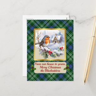 Cartes Pour Fêtes Annuelles Cimier noir et tarte avec Robin Personnalisé