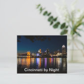 Cartes Pour Fêtes Annuelles Cincinnati la nuit (Debout devant)