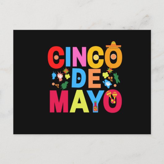 Cartes Pour Fêtes Annuelles Cinco De Mayo (Devant)