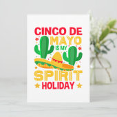 Cartes Pour Fêtes Annuelles Cinco De Mayo Est Mon Esprit Vacances (Debout devant)