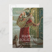 Cartes Pour Fêtes Annuelles circa 1906:  Santa Claus (Devant / Derrière)