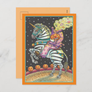 Cartes Pour Fêtes Annuelles CIRCUS DE COURSE, Halloween ZEBRA