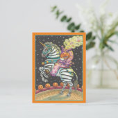 Cartes Pour Fêtes Annuelles CIRCUS DE COURSE, Halloween ZEBRA (Debout devant)