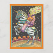Cartes Pour Fêtes Annuelles CIRCUS DE COURSE, Halloween ZEBRA (Devant)