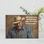 Cartes Pour Fêtes Annuelles Citation Cowboy de Life Farmer Rancher Pays Ouest (Debout devant)
