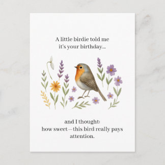 Cartes Pour Fêtes Annuelles Citation d'anniversaire drôle d'oiseau | Potins sa