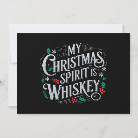 Cartes Pour Fêtes Annuelles Citation de buveur amateurs de whisky à Noël (Devant)
