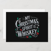 Cartes Pour Fêtes Annuelles Citation de buveur amateurs de whisky à Noël (Devant / Derrière)