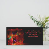 Cartes Pour Fêtes Annuelles Citation de Charles Dickens (Debout devant)