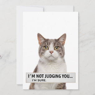 Cartes Pour Fêtes Annuelles Citation de chat sarcastique jugeant l'art minimal