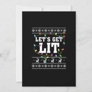 Cartes Pour Fêtes Annuelles Citation de design de Noël - Allumons !
