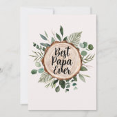 Cartes Pour Fêtes Annuelles Citation de fête des pères personnalisée en bois r (Devant)