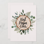 Cartes Pour Fêtes Annuelles Citation de fête des pères personnalisée en bois r (Devant / Derrière)