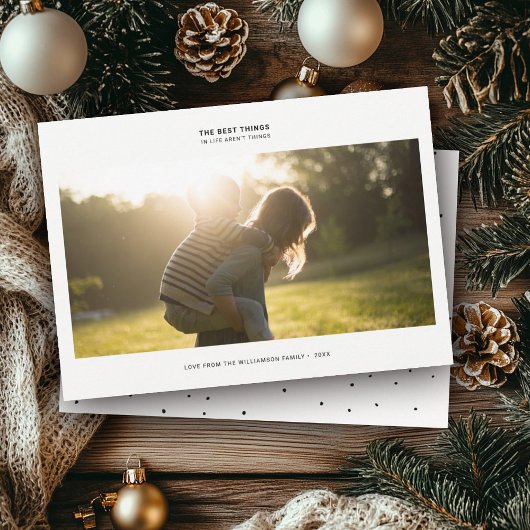 Cartes Pour Fêtes Annuelles Citation de gratitude moderne | Photo de famille m