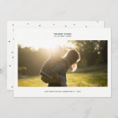 Cartes Pour Fêtes Annuelles Citation de gratitude moderne | Photo Holiday Dots (Devant / Derrière)