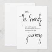Cartes Pour Fêtes Annuelles Citation de l'amitié, citation significative sur l (Devant / Derrière)