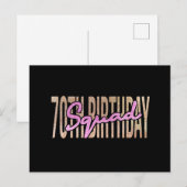 Cartes Pour Fêtes Annuelles Citation de l'équipe du 70e anniversaire (Devant / Derrière)