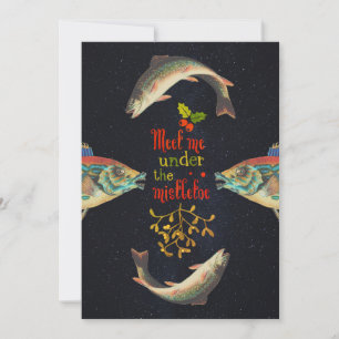 Cartes Pour Fêtes Annuelles Citation de Noël avec du poisson dans l'espace