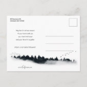 Cartes Pour Fêtes Annuelles Citation de Noël avec Starry Night Sky & Woods (Dos)