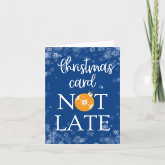 Cartes Pour Fêtes Annuelles Citation de Noël hilarante et retardée Rétro Bleu