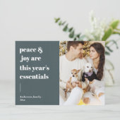 Cartes Pour Fêtes Annuelles citation de script moderne pour photo de vacances (Debout devant)