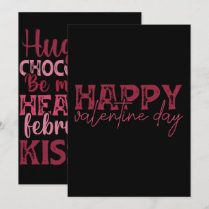 Cartes Pour Fêtes Annuelles Citation de typographie de la Saint-Valentin avec