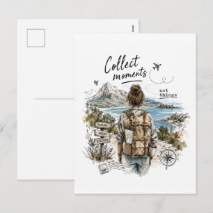 Cartes Pour Fêtes Annuelles Citation de voyage : Collectionnez les moments et