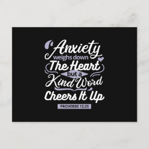 Cartes Pour Fêtes Annuelles Citation d'encouragement chrétien – Anxiété et gen