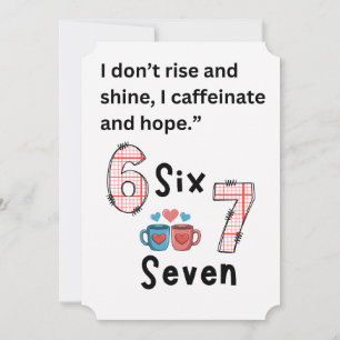 Cartes Pour Fêtes Annuelles Citation drôle d'amoureux du café Humour de la Sai