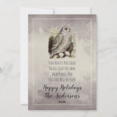 Cartes Pour Fêtes Annuelles Citation Faune Vacances hivernales de cerfs de boi (Dos)