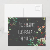 Cartes Pour Fêtes Annuelles Citation Inspirationnelle Sous-Surface De Corail R (Devant / Derrière)