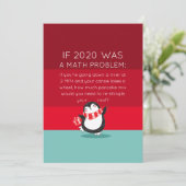 Cartes Pour Fêtes Annuelles Citation mathématique de mignonne Penguin Funny 20 (Debout devant)