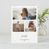 Cartes Pour Fêtes Annuelles Citation minimaliste moderne | Collage photo Grati (Debout devant)