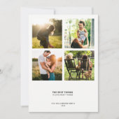 Cartes Pour Fêtes Annuelles Citation Moderne Minimaliste | Collage Photo (Devant)