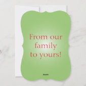 Cartes Pour Fêtes Annuelles Citation moderne verte et rouge Amour, Paix, Joie (Dos)