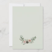 Cartes Pour Fêtes Annuelles Citation Motivationnelle Rose de Noël (Dos)