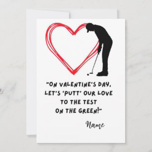 Cartes Pour Fêtes Annuelles Citations drôles de golf pour la Saint-Valentin de