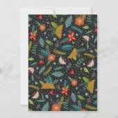 Cartes Pour Fêtes Annuelles Citron Rétro Gras & Floral | Photo de Vacances (Dos)