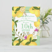Cartes Pour Fêtes Annuelles Citron Squeeze Mariage Anniversaire Vert (Debout devant)