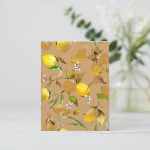 Cartes Pour Fêtes Annuelles citrons d'aquarelle 33