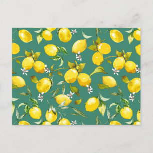 Cartes Pour Fêtes Annuelles citrons d'aquarelle 6