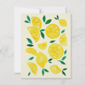 Cartes Pour Fêtes Annuelles citrons d'aquarelle - jaune et vert (Devant)