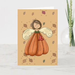 Cartes Pour Fêtes Annuelles citrouille angel
