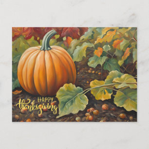 Cartes Pour Fêtes Annuelles Citrouille bon thanksgiving dans le jardin