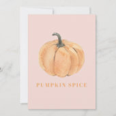 Cartes Pour Fêtes Annuelles Citrouille citrouille D'Aquarelle Épice| Orange Et (Devant)