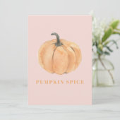 Cartes Pour Fêtes Annuelles Citrouille citrouille D'Aquarelle Épice| Orange Et (Debout devant)